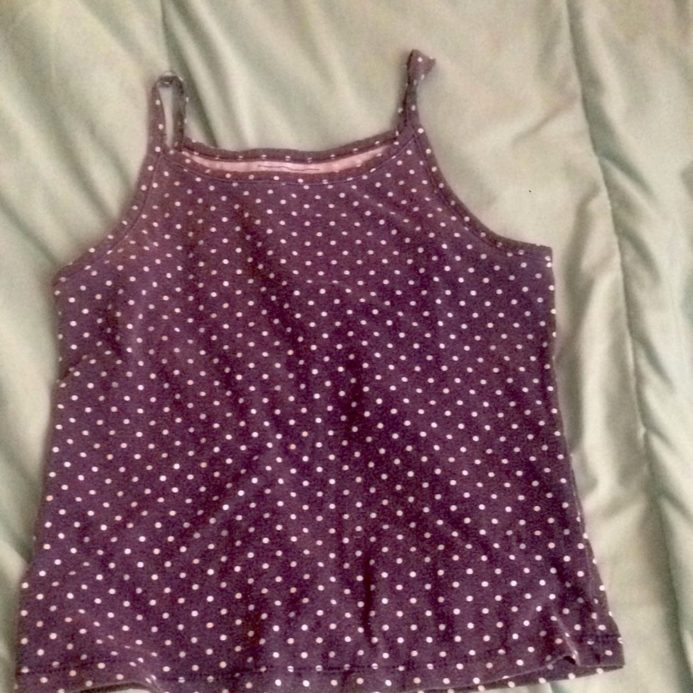 Navy blue polkadotted T-shirt